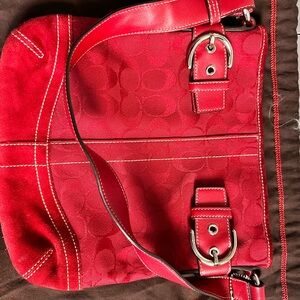 Coach Small Red Duffle